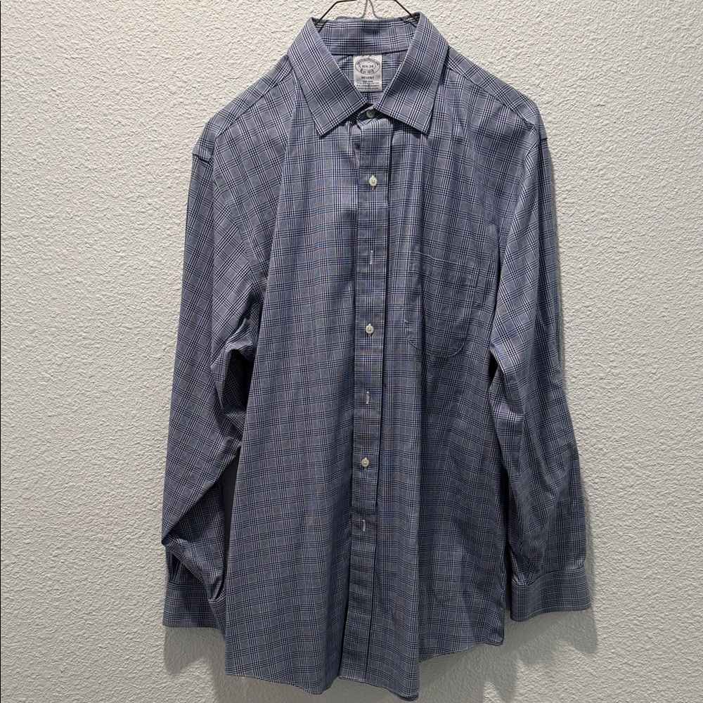 Brooks Brothers Navy Check Dress Shirt